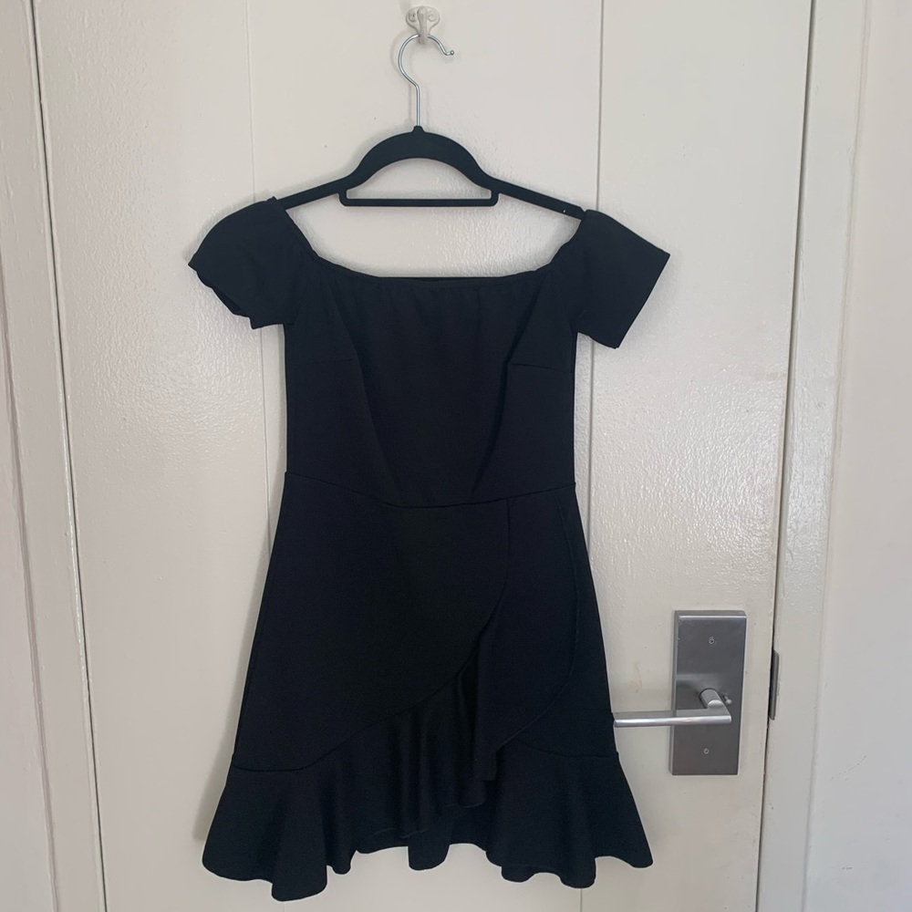 Black off the shoulder dress